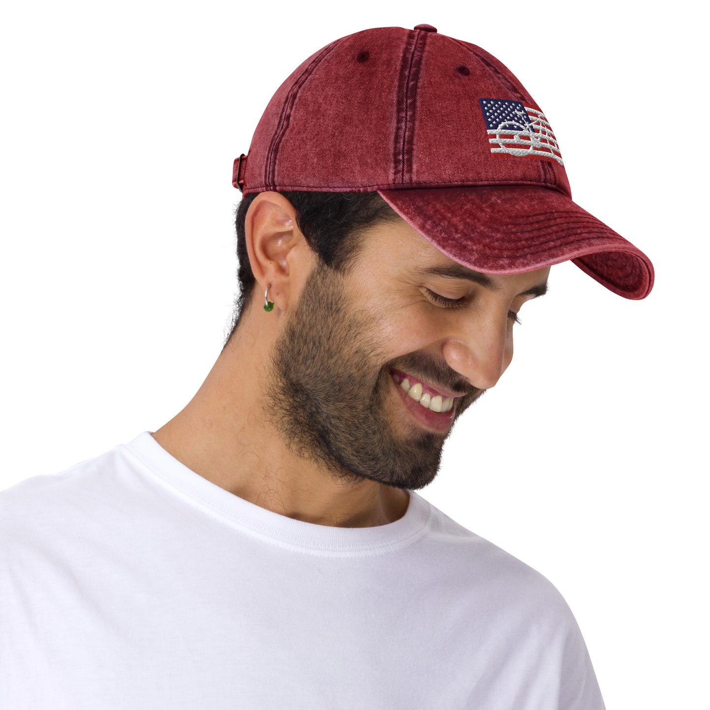 Bike American Flag Vintage Cotton Twill Hat