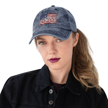 Bike American Flag Vintage Cotton Twill Hat