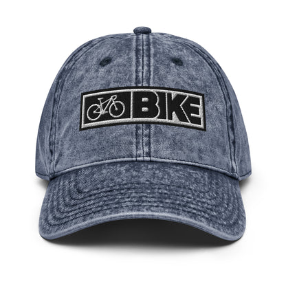 Bike Horizontal Insignia Vintage Cotton Twill Hat