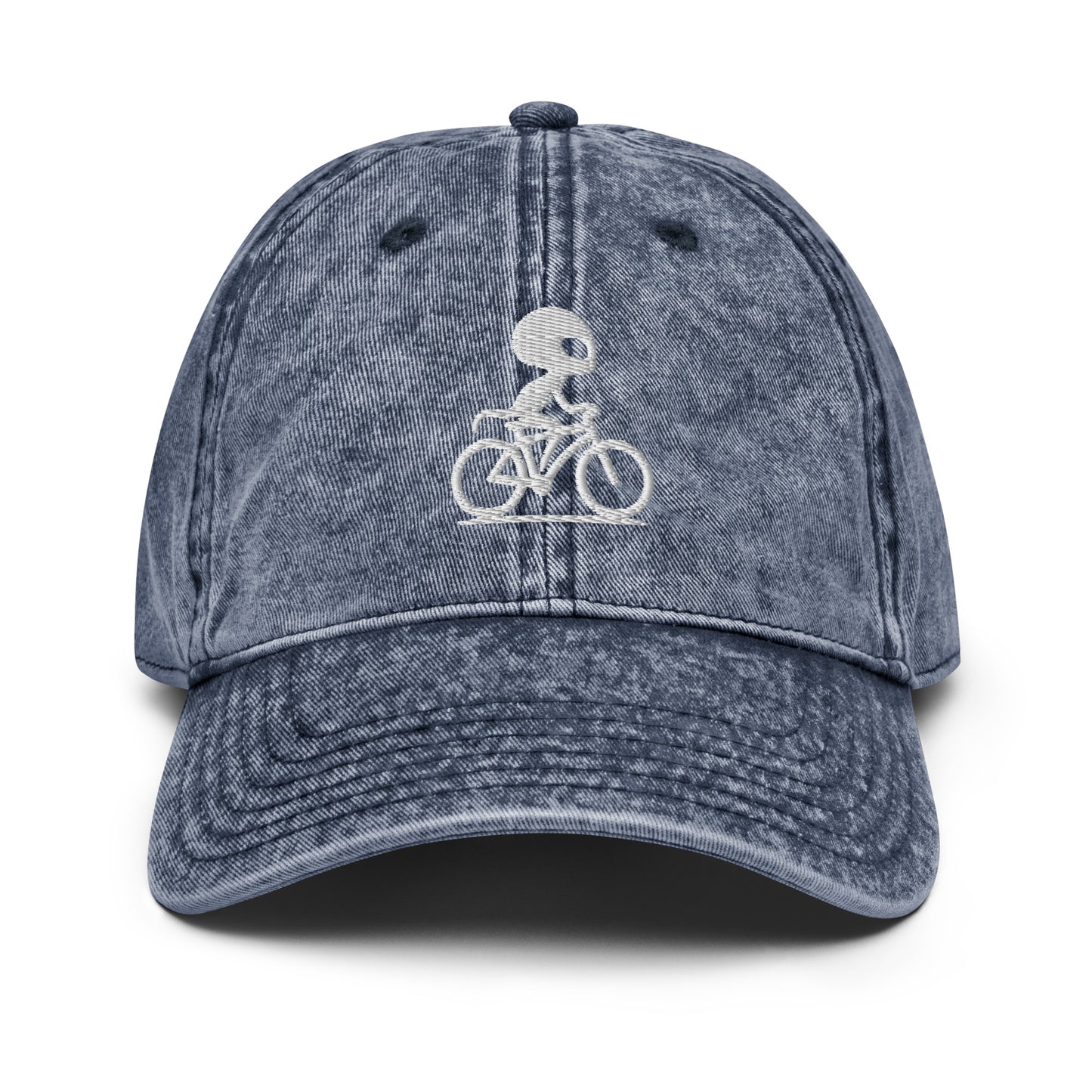 Alien and bike Vintage Cotton Twill Hat