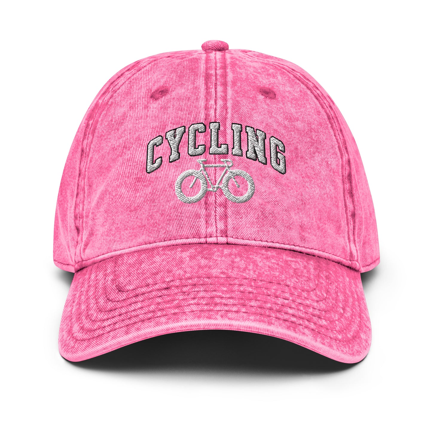 Cycling text and Bike Vintage Cotton Twill Hat