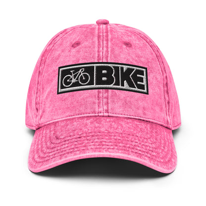 Bike Horizontal Insignia Vintage Cotton Twill Hat