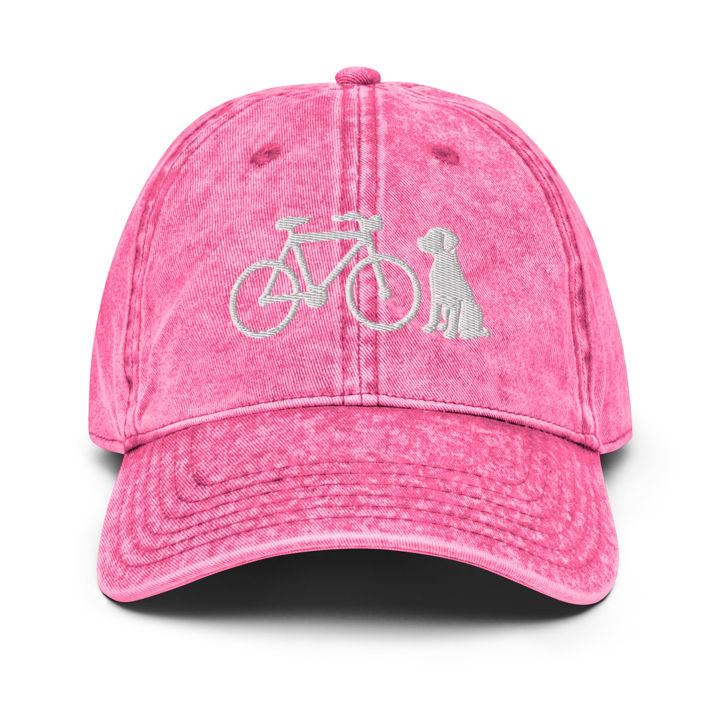 Dog and Bicycle Vintage Cotton Twill Hat