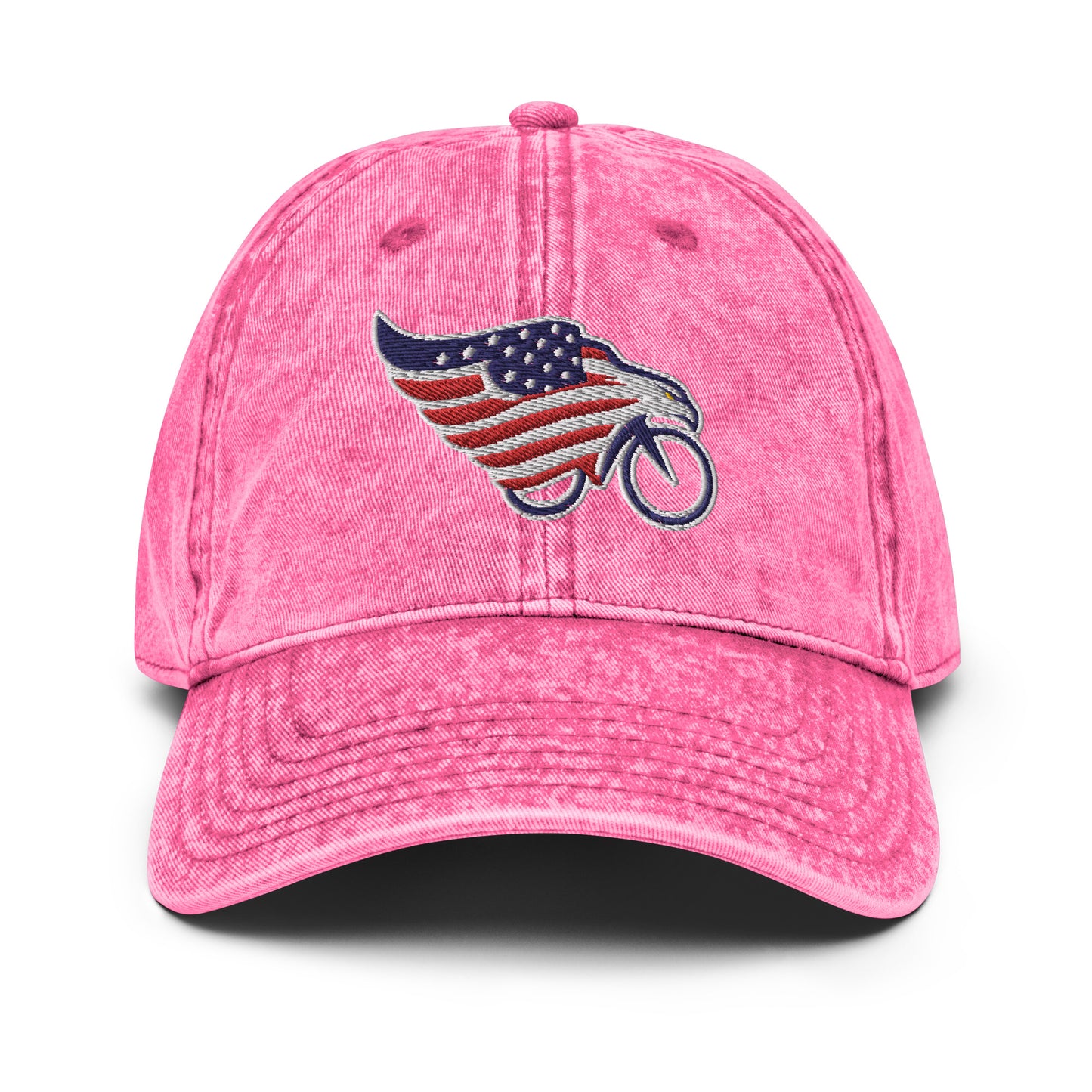 Eagle American Flag and Bike Cotton Twill Hat