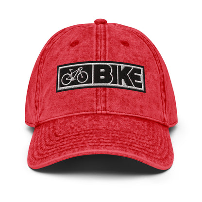 Bike Horizontal Insignia Vintage Cotton Twill Hat