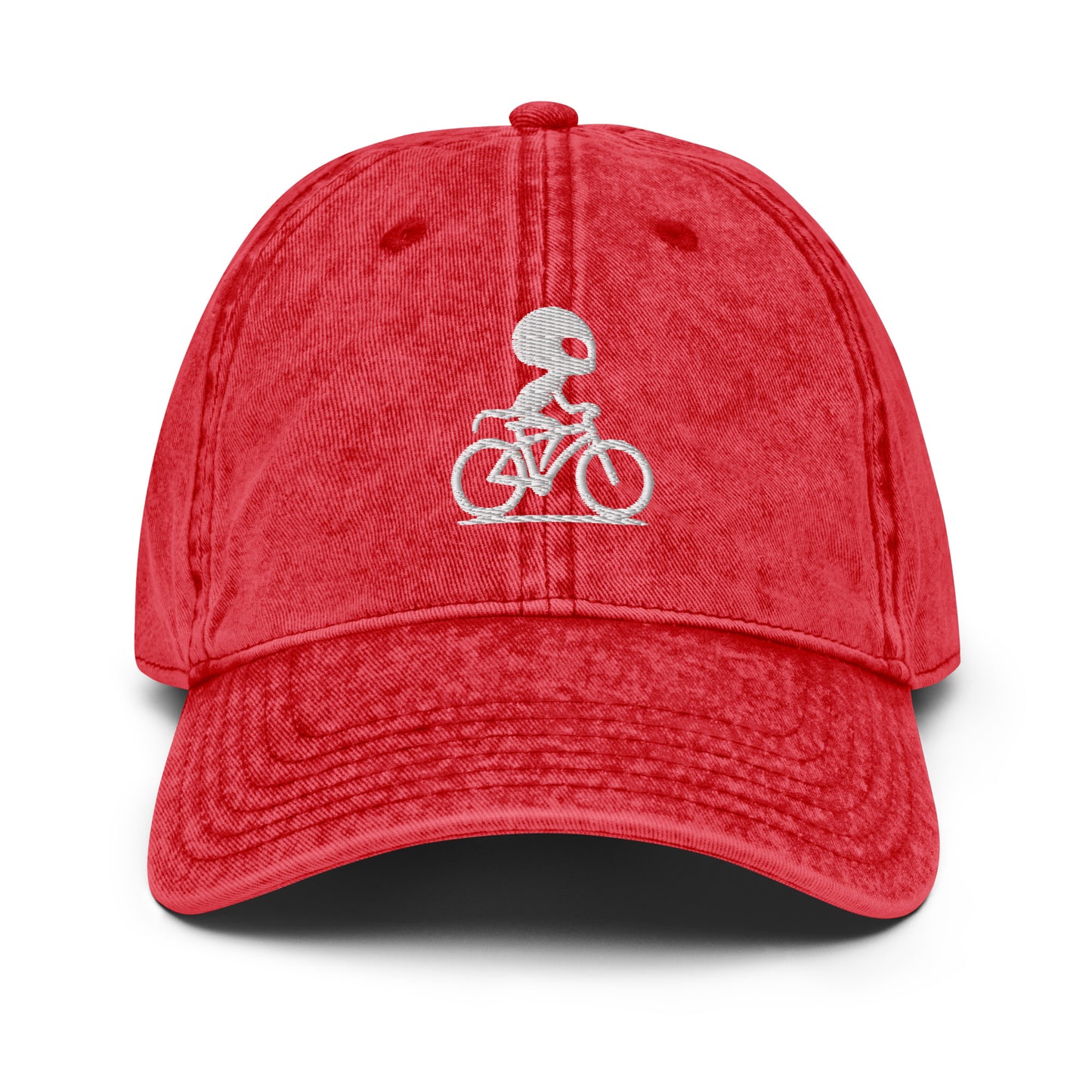 Alien and bike Vintage Cotton Twill Hat