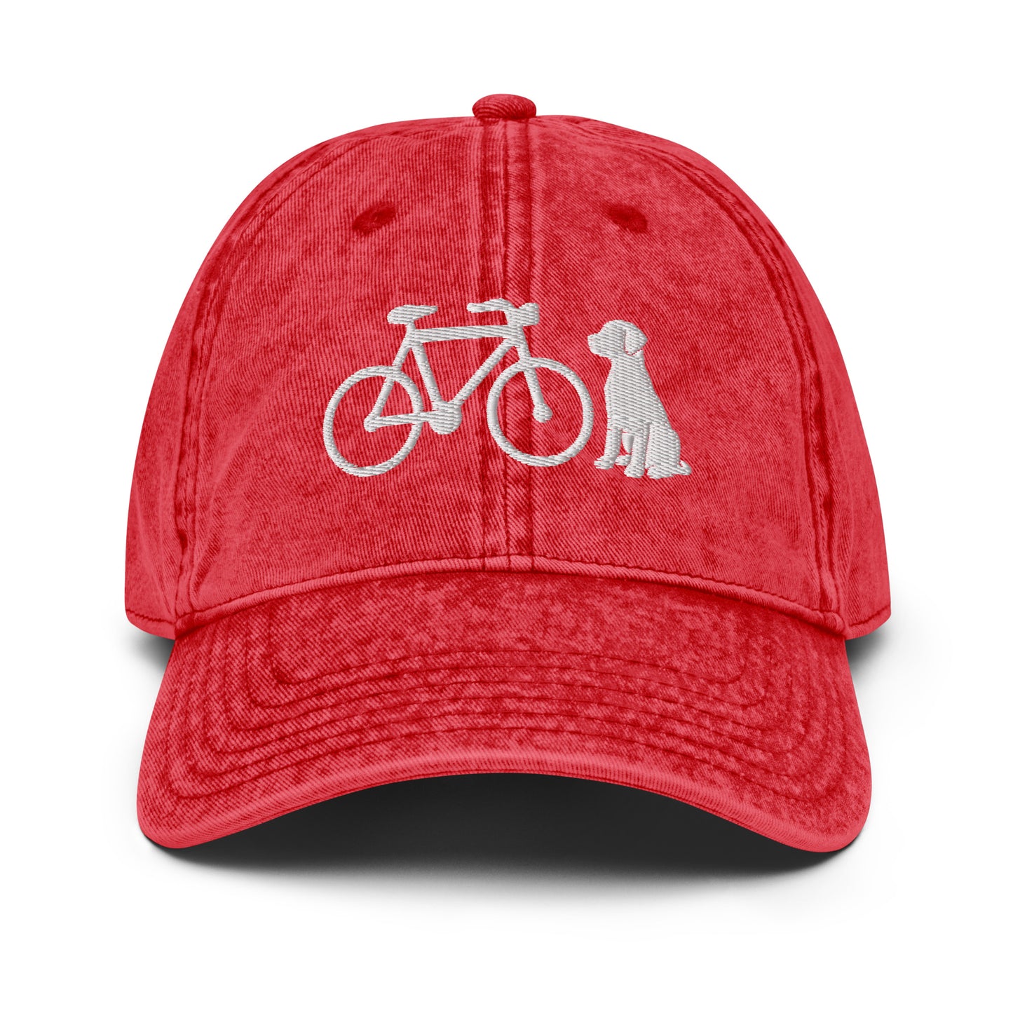 Dog and Bicycle Vintage Cotton Twill Hat