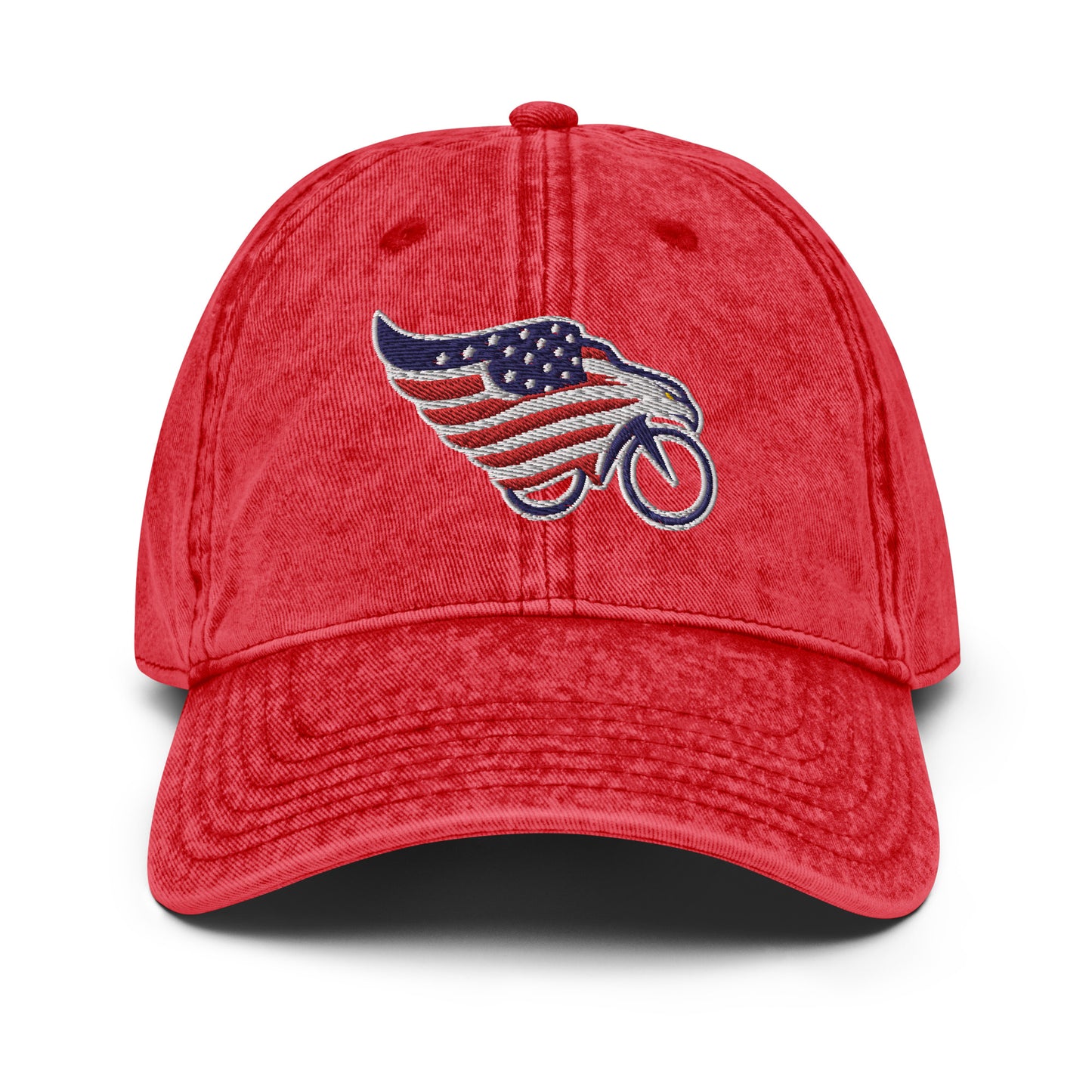 Eagle American Flag and Bike Cotton Twill Hat