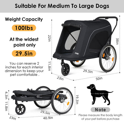 Beberoad Pets R8 Luxury Foldable Pet Stroller & Trailer 4