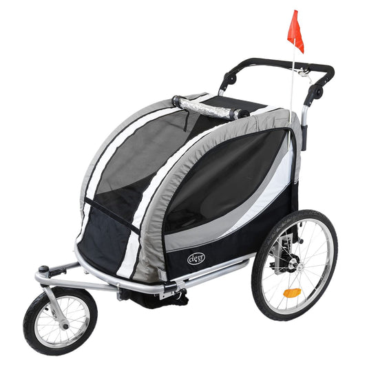 ClevrPlus Deluxe 3-in-1 Double 2 Seat Bicycle Bike Trailer 1