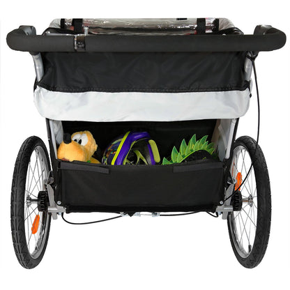 ClevrPlus Deluxe 3-in-1 Double 2 Seat Bicycle Bike Trailer 5